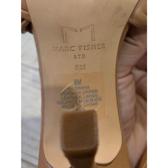 Marc Fisher Women's Draya Braided Heeled Sandals Brown Size 8M - Picture 6 of 6